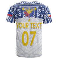 Personalised Philippines Football T Shirt Women's WC 2023 Filipinas Tribal Ver - Wonder Print Shop