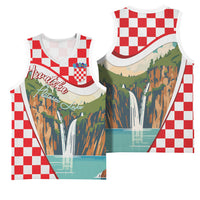 Plitvice Waterfall Hrvatska Scenery Basketball Jersey