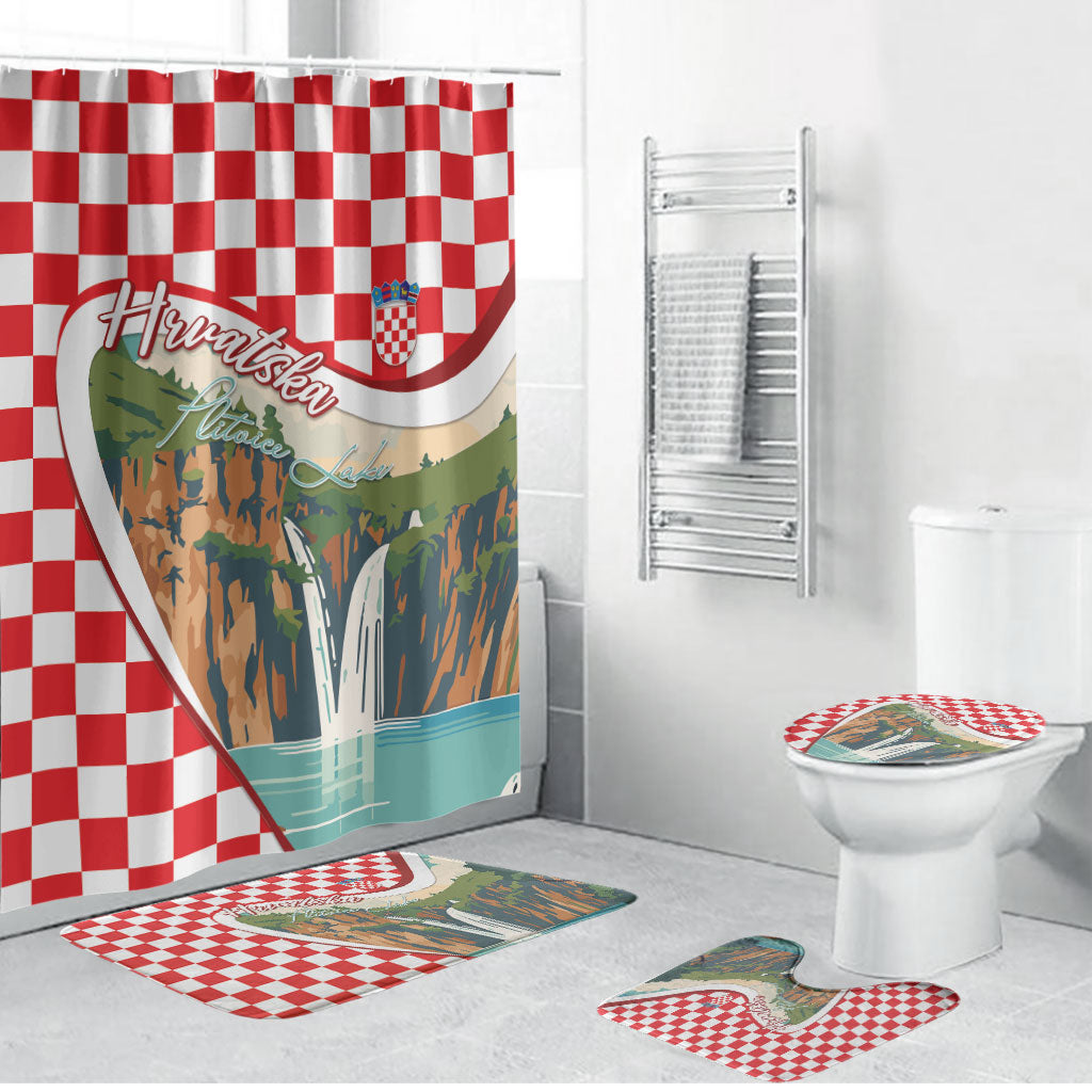 Plitvice Waterfall Hrvatska Scenery Bathroom Set