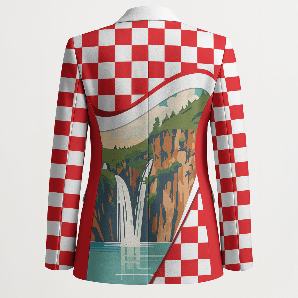 Plitvice Waterfall Hrvatska Scenery Blazer