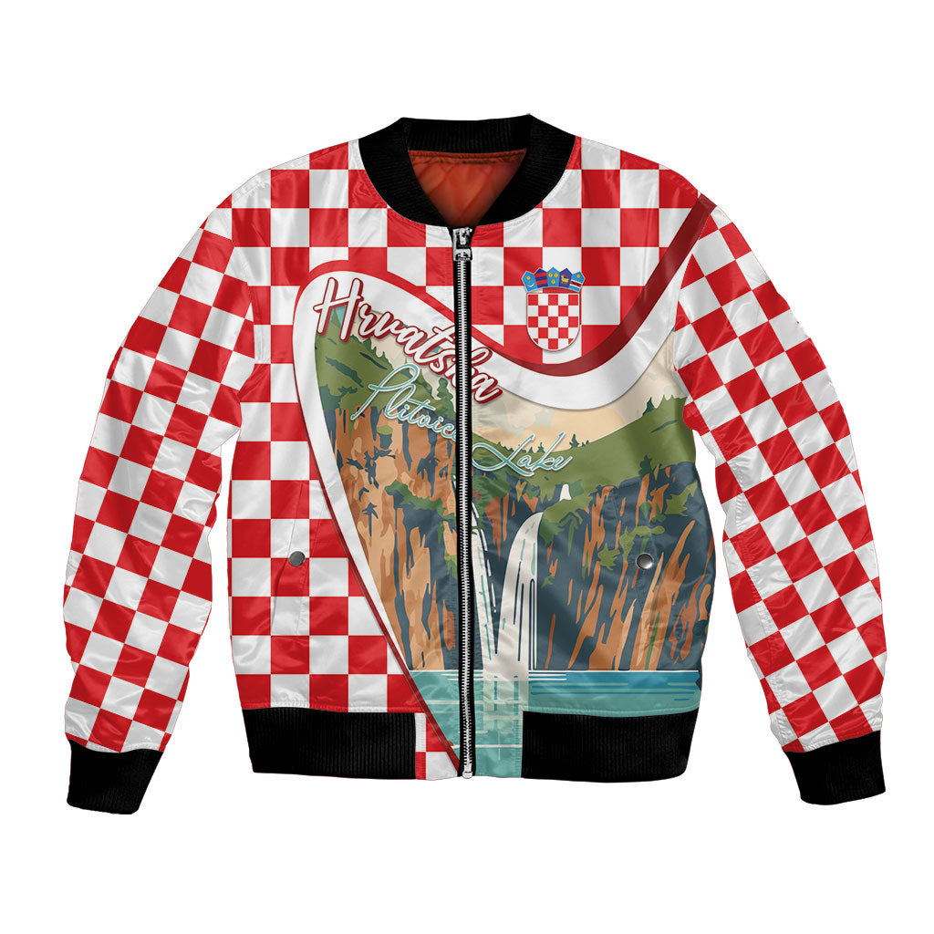 Plitvice Waterfall Hrvatska Scenery Bomber Jacket