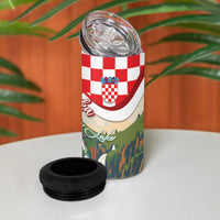Plitvice Waterfall Hrvatska Scenery 4 in 1 Can Cooler Tumbler