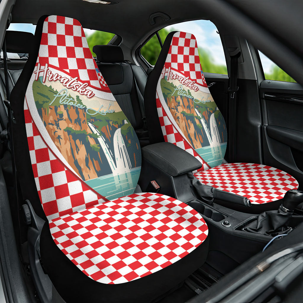 Plitvice Waterfall Hrvatska Scenery Car Seat Cover