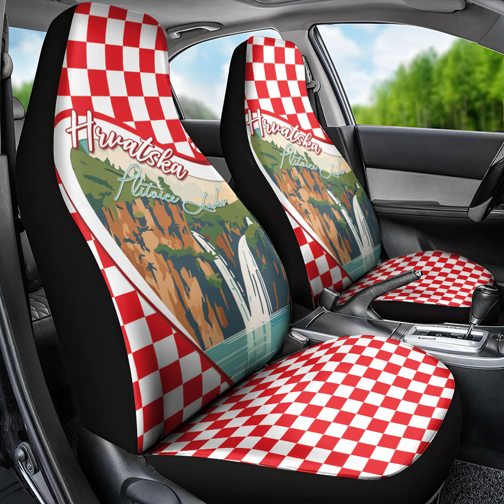 Plitvice Waterfall Hrvatska Scenery Car Seat Cover