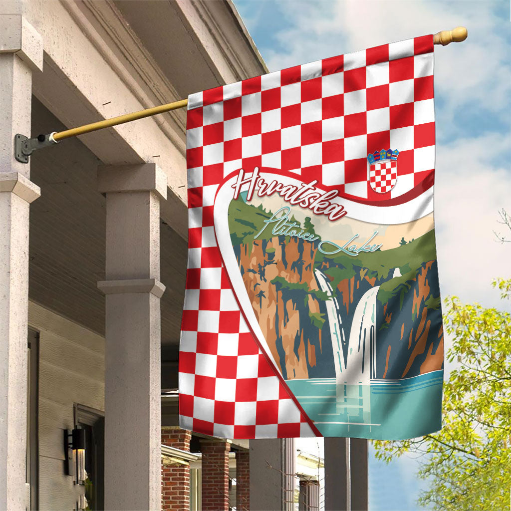 Plitvice Waterfall Hrvatska Scenery Garden Flag