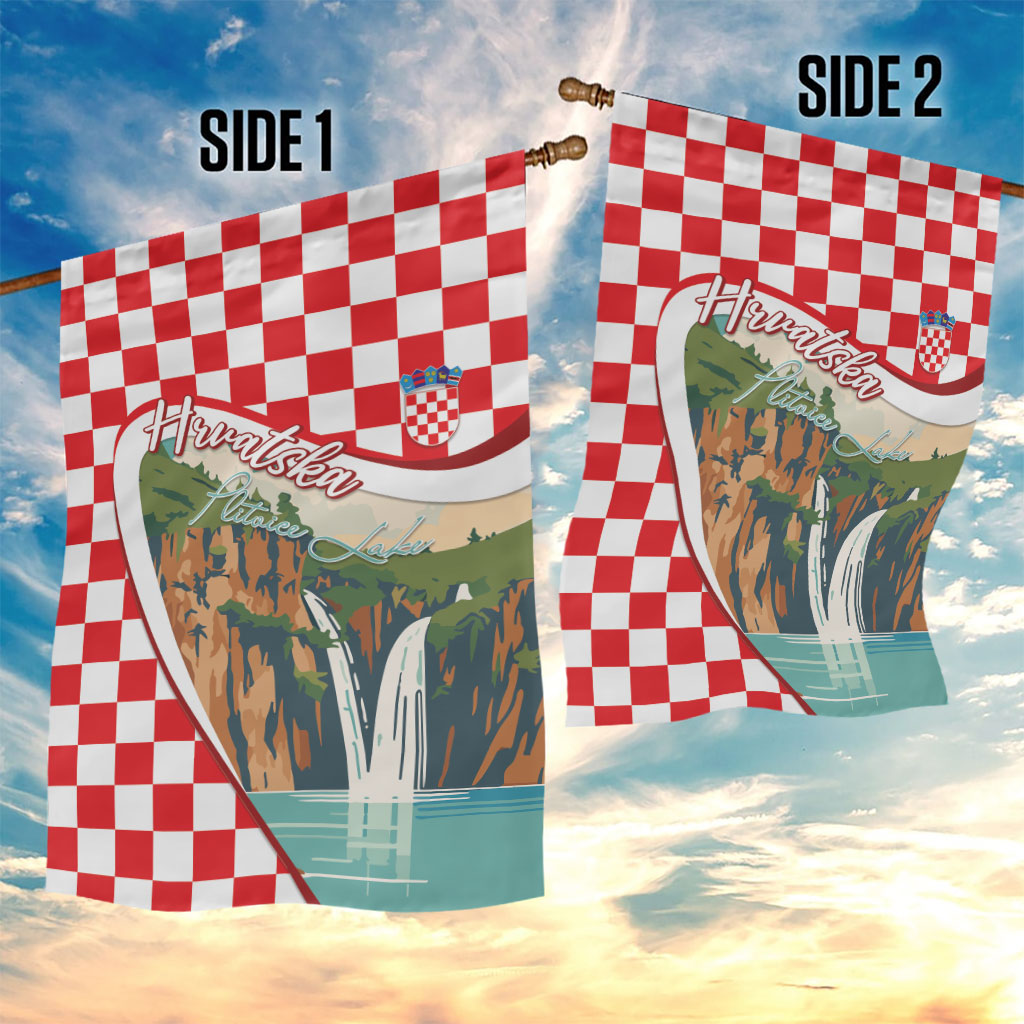 Plitvice Waterfall Hrvatska Scenery Garden Flag