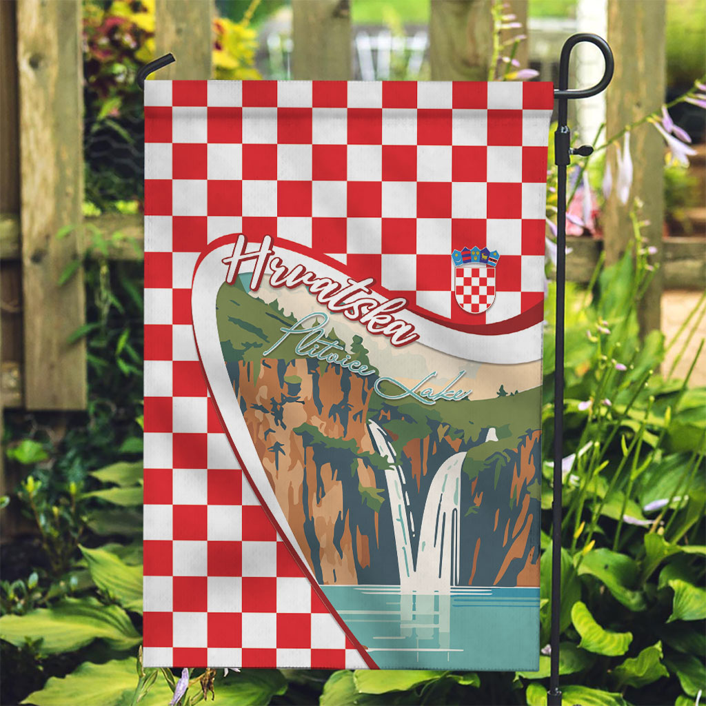Plitvice Waterfall Hrvatska Scenery Garden Flag