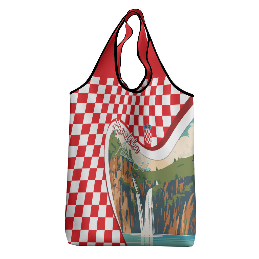 Plitvice Waterfall Hrvatska Scenery Grocery Bag