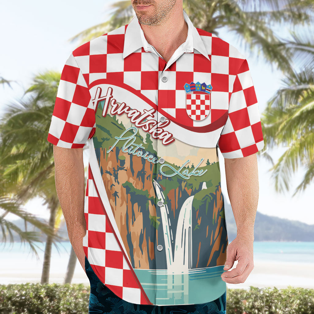 Plitvice Waterfall Hrvatska Scenery Hawaiian Shirt