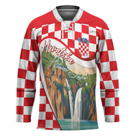 Plitvice Waterfall Hrvatska Scenery Hockey Jersey