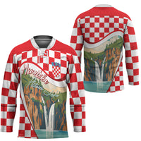 Plitvice Waterfall Hrvatska Scenery Hockey Jersey