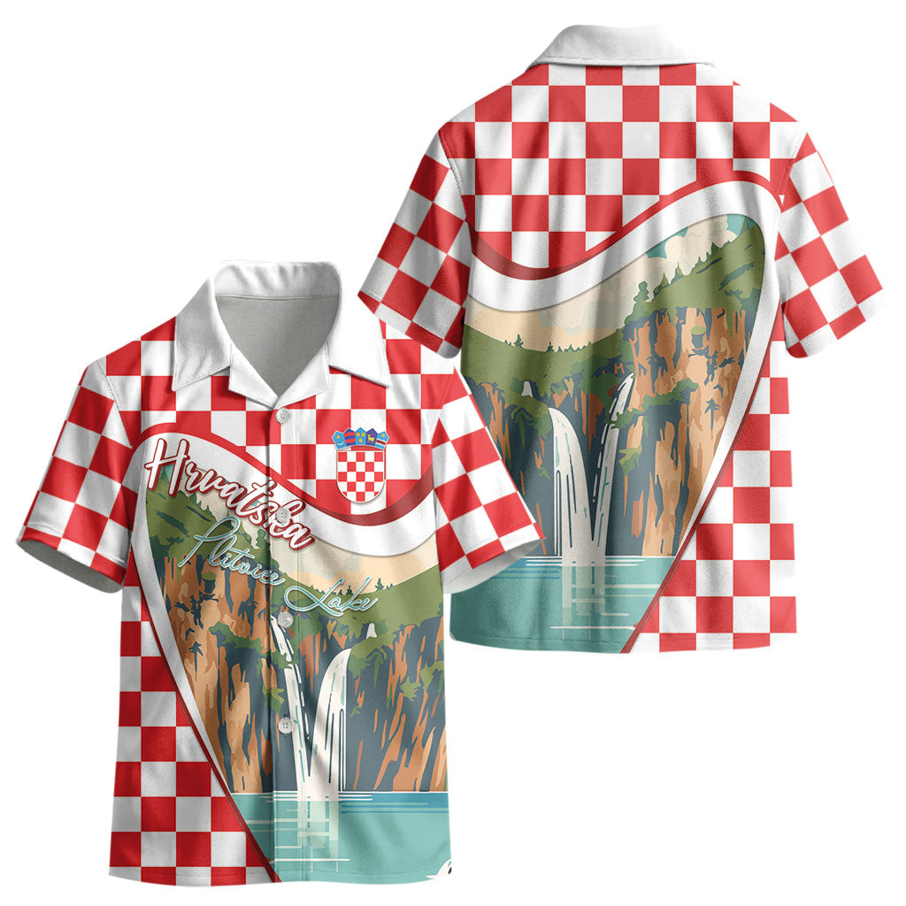 Plitvice Waterfall Hrvatska Scenery Kid Hawaiian Shirt LT7