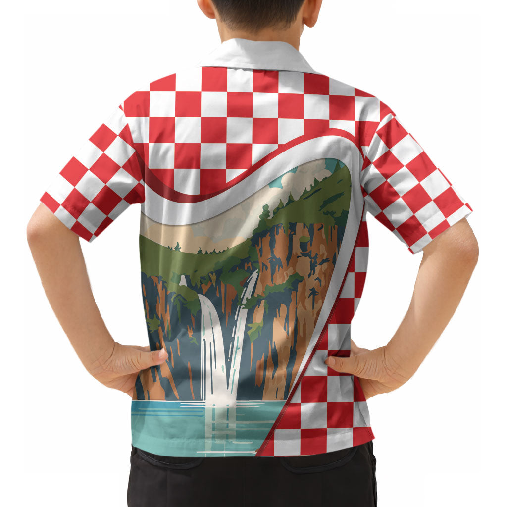 Plitvice Waterfall Hrvatska Scenery Kid Hawaiian Shirt LT7