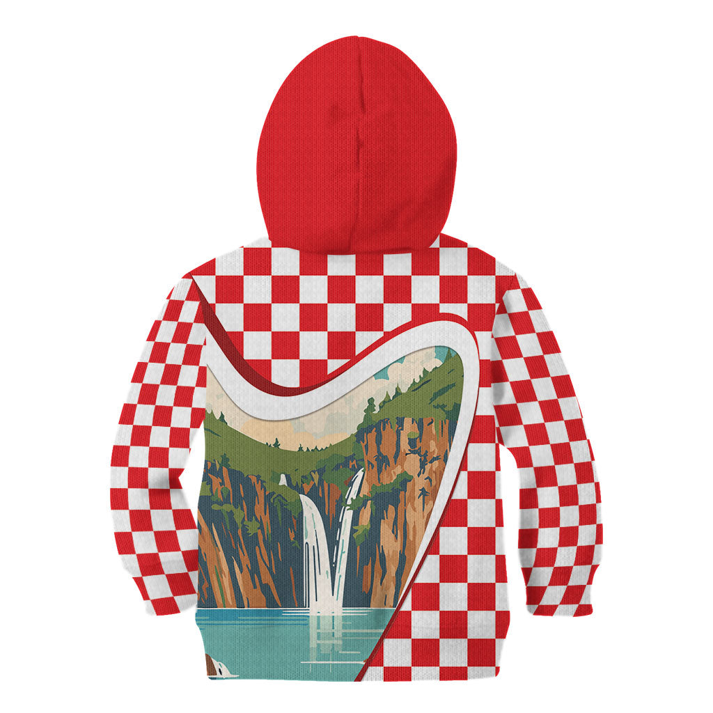 Plitvice Waterfall Hrvatska Scenery Kid Hoodie