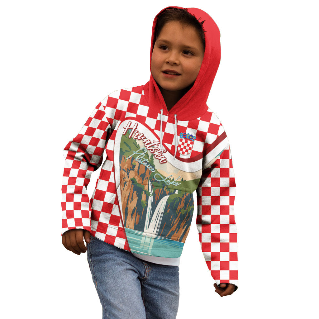 Plitvice Waterfall Hrvatska Scenery Kid Hoodie
