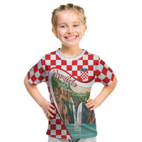 Plitvice Waterfall Hrvatska Scenery Kid T Shirt