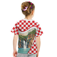 Plitvice Waterfall Hrvatska Scenery Kid T Shirt