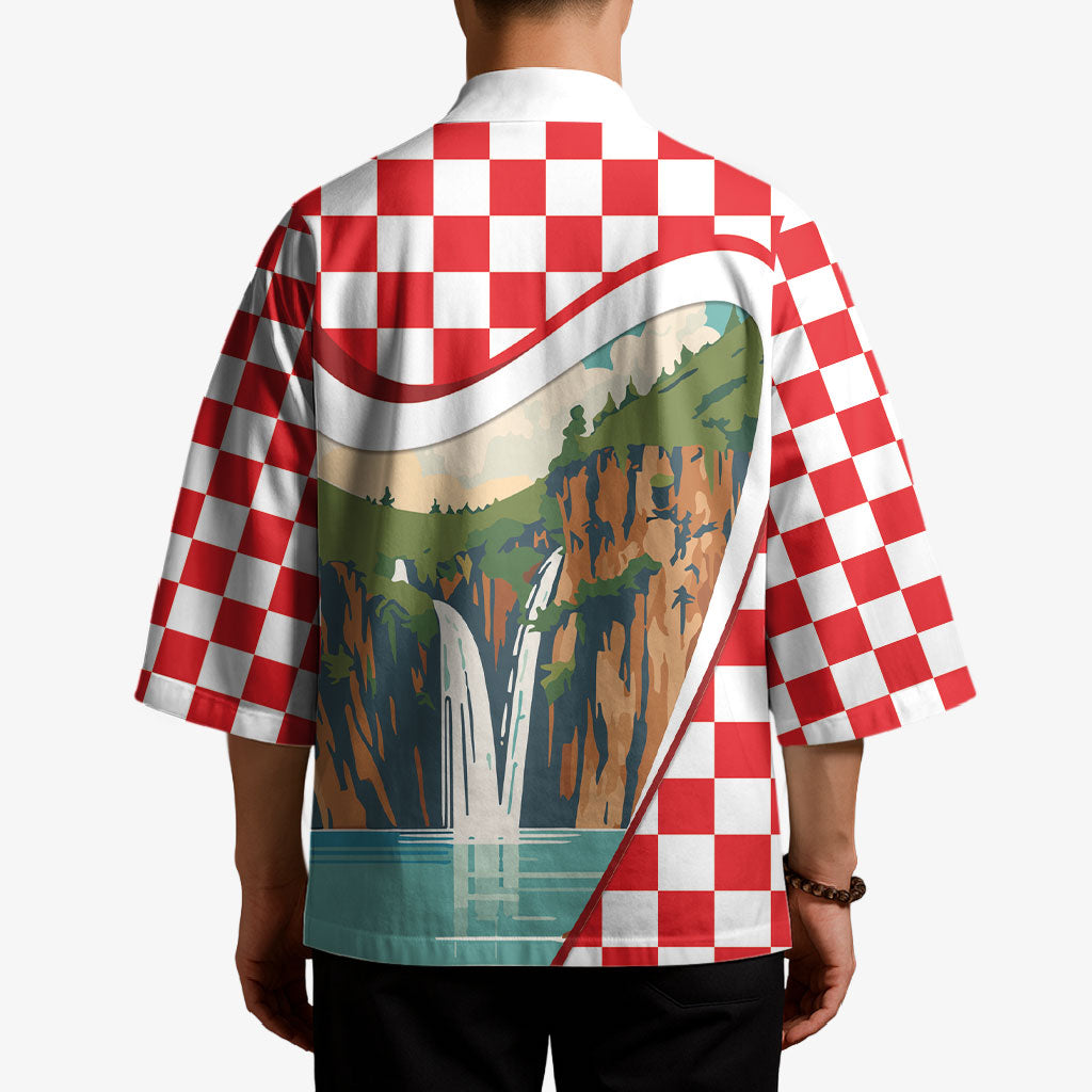 Plitvice Waterfall Hrvatska Scenery Kimono