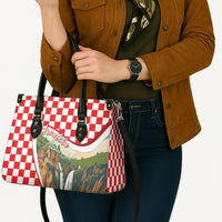 Plitvice Waterfall Hrvatska Scenery Leather Bag