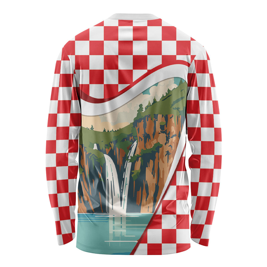 Plitvice Waterfall Hrvatska Scenery Long Sleeve Shirt