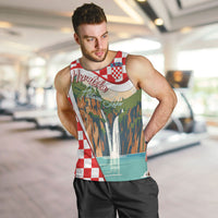 Plitvice Waterfall Hrvatska Scenery Men Tank Top