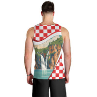 Plitvice Waterfall Hrvatska Scenery Men Tank Top