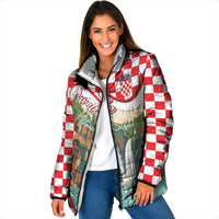 Plitvice Waterfall Hrvatska Scenery Padded Jacket