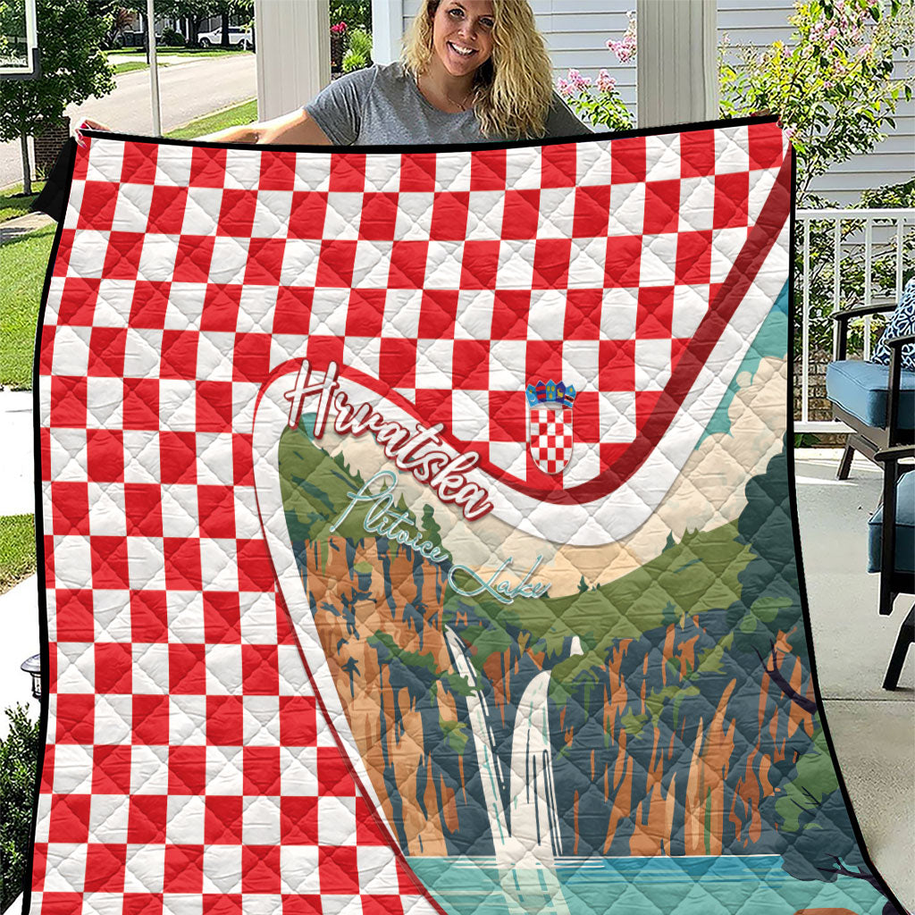 Plitvice Waterfall Hrvatska Scenery Quilt