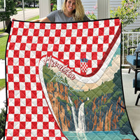 Plitvice Waterfall Hrvatska Scenery Quilt