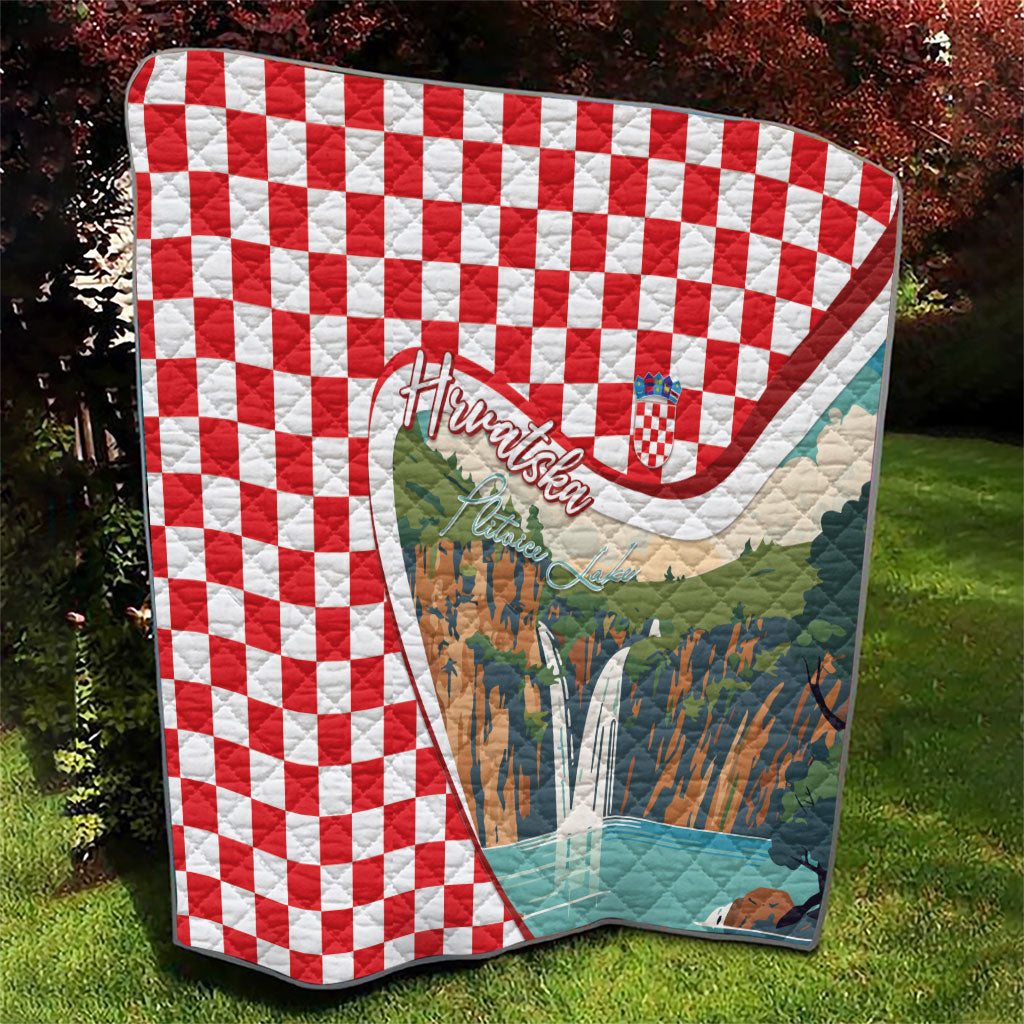 Plitvice Waterfall Hrvatska Scenery Quilt