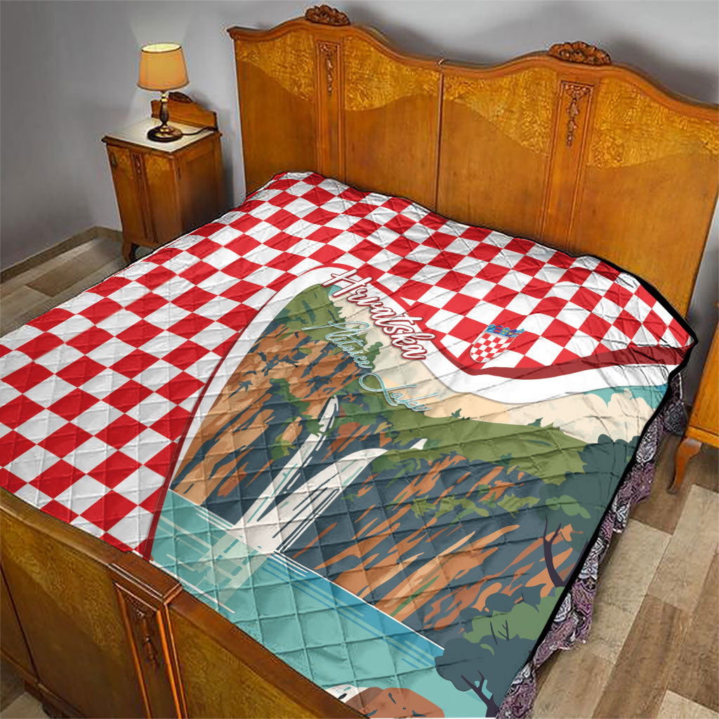 Plitvice Waterfall Hrvatska Scenery Quilt