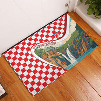 Plitvice Waterfall Hrvatska Scenery Rubber Doormat