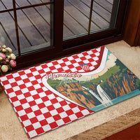 Plitvice Waterfall Hrvatska Scenery Rubber Doormat