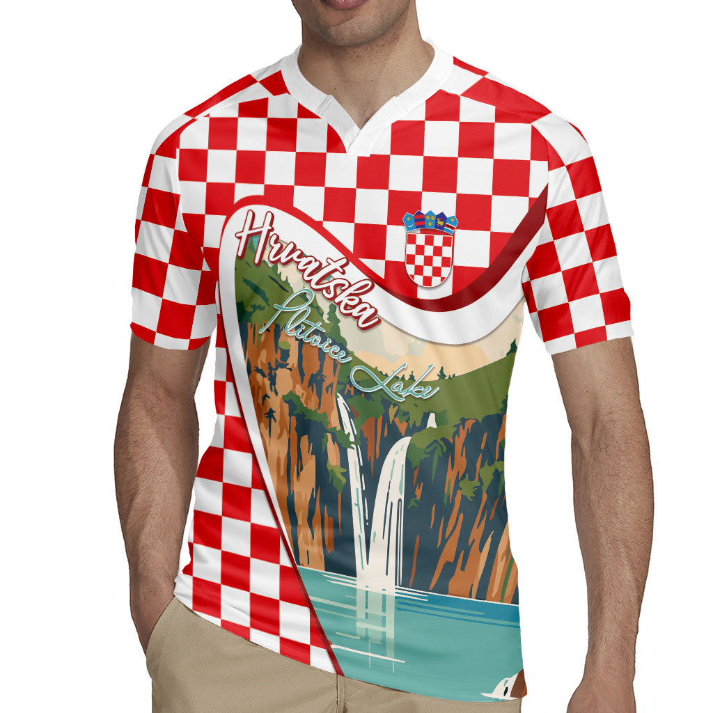 Plitvice Waterfall Hrvatska Scenery Rugby Jersey