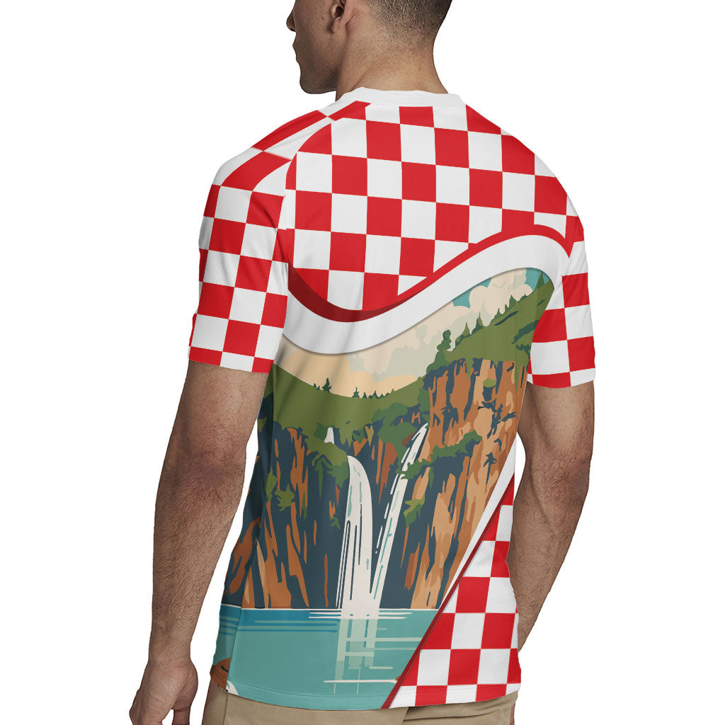 Plitvice Waterfall Hrvatska Scenery Rugby Jersey