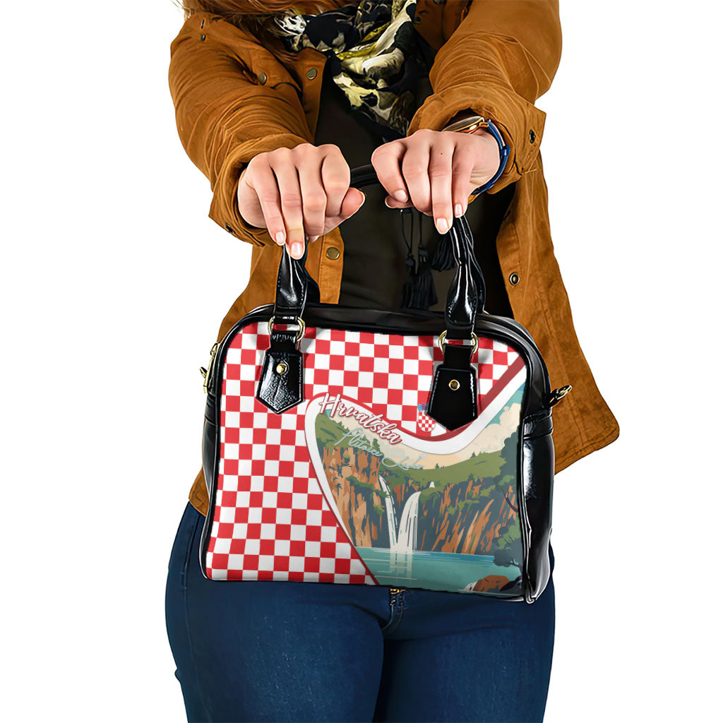 Plitvice Waterfall Hrvatska Scenery Shoulder Handbag