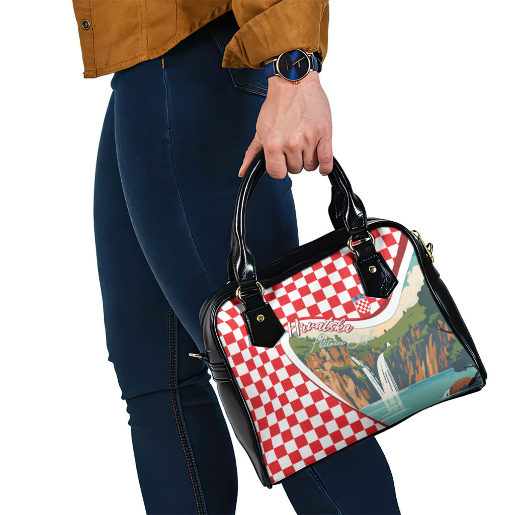 Plitvice Waterfall Hrvatska Scenery Shoulder Handbag