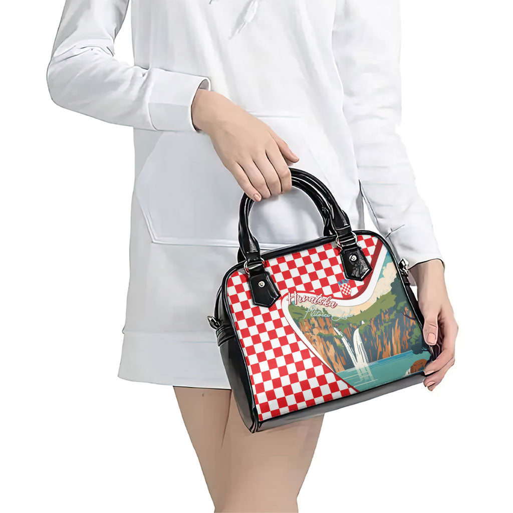 Plitvice Waterfall Hrvatska Scenery Shoulder Handbag