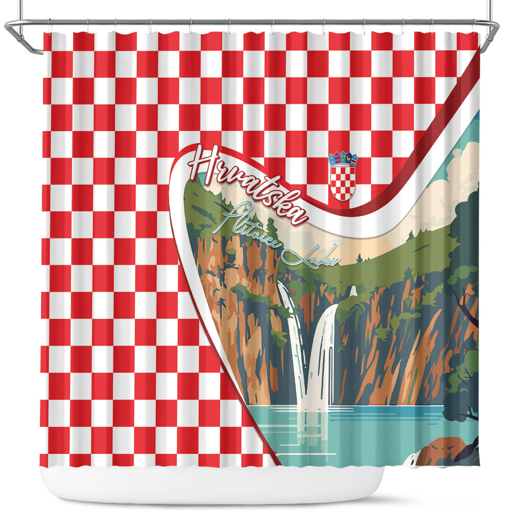 Plitvice Waterfall Hrvatska Scenery Shower Curtain