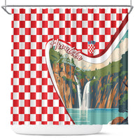 Plitvice Waterfall Hrvatska Scenery Shower Curtain