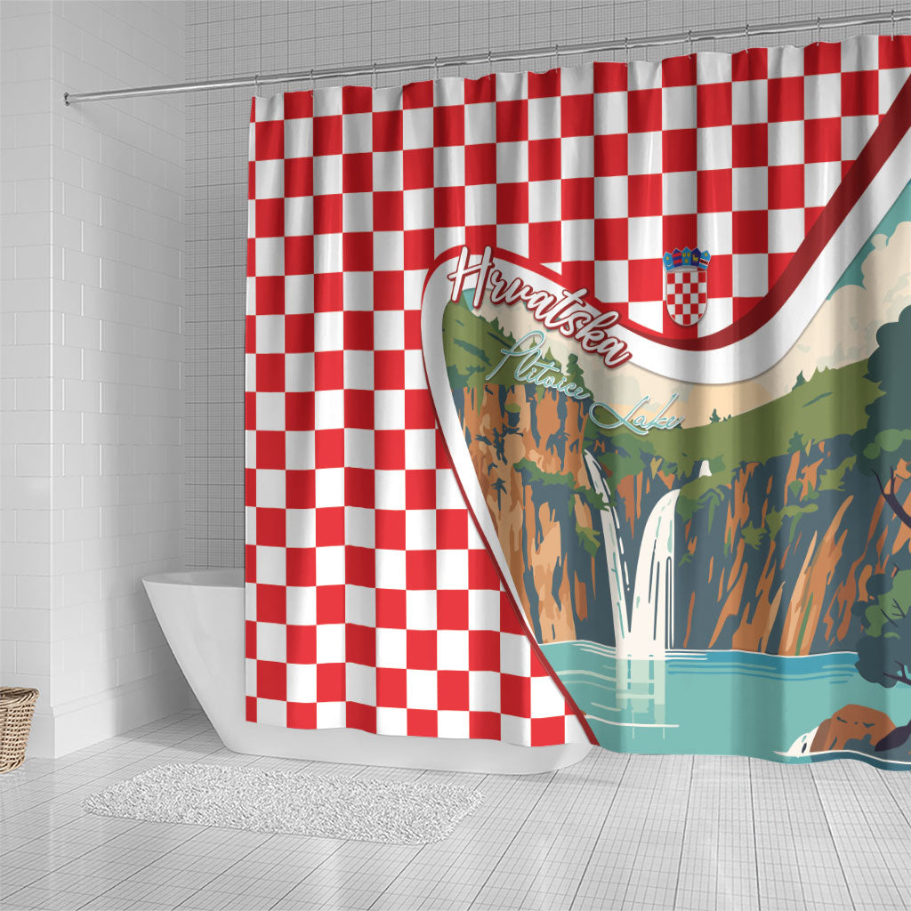Plitvice Waterfall Hrvatska Scenery Shower Curtain