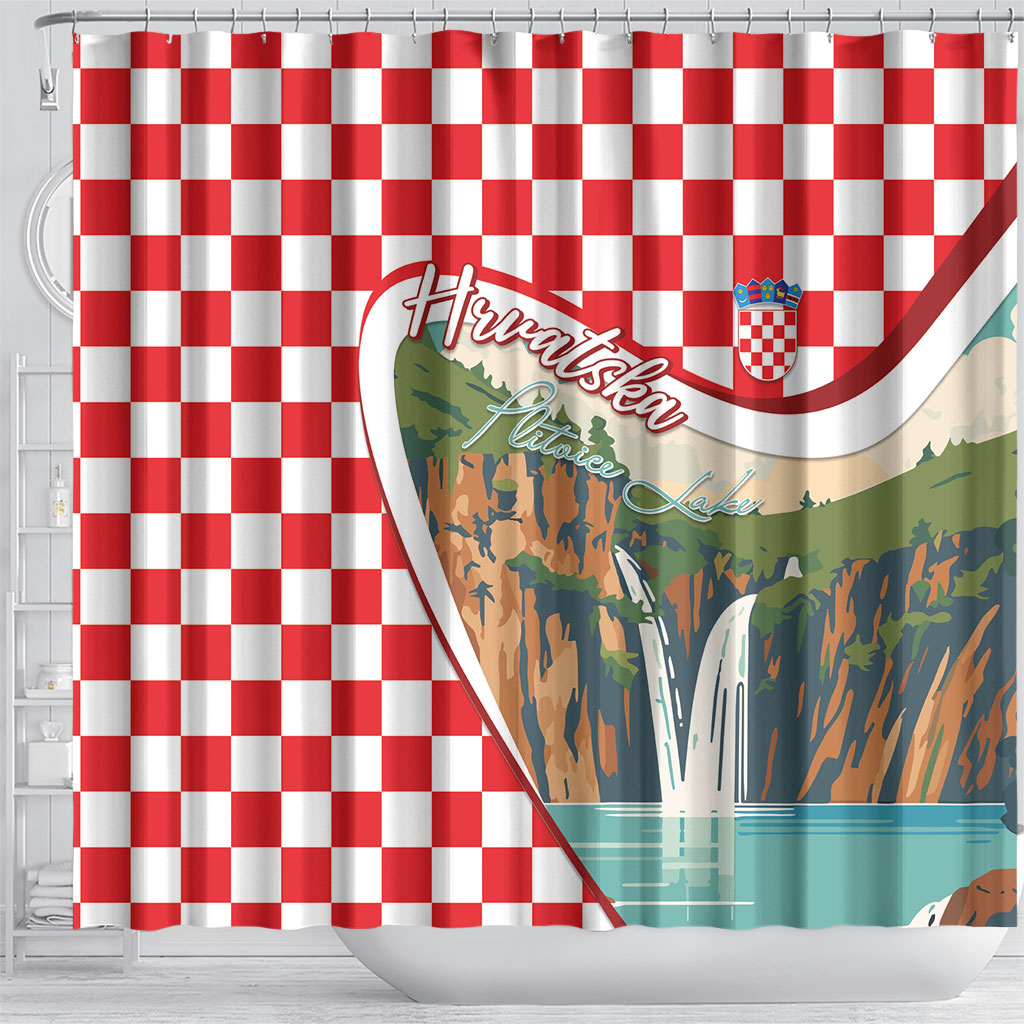 Plitvice Waterfall Hrvatska Scenery Shower Curtain