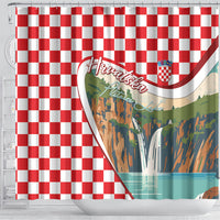 Plitvice Waterfall Hrvatska Scenery Shower Curtain