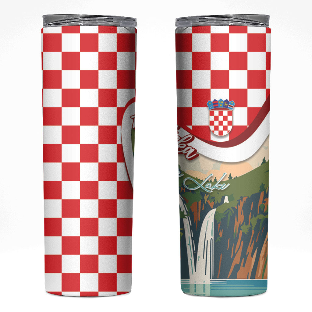 Plitvice Waterfall Hrvatska Scenery Skinny Tumbler