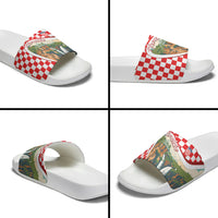 Plitvice Waterfall Hrvatska Scenery Slide Sandals