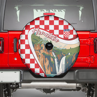 Plitvice Waterfall Hrvatska Scenery Spare Tire Cover