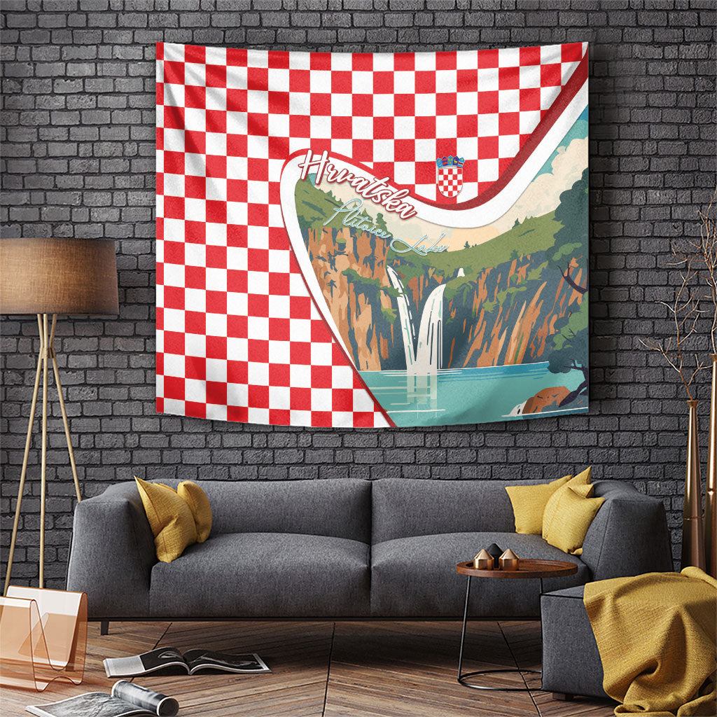 Plitvice Waterfall Hrvatska Scenery Tapestry