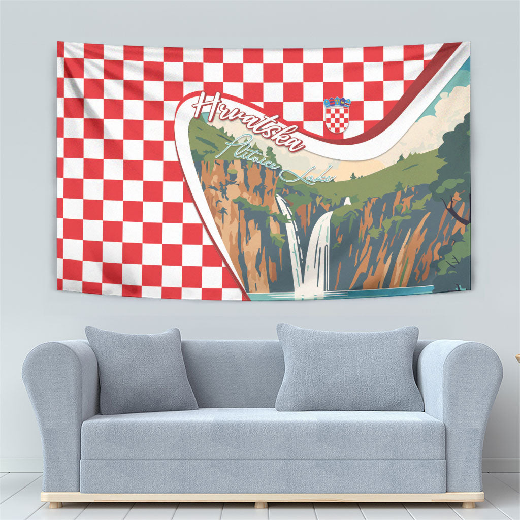 Plitvice Waterfall Hrvatska Scenery Tapestry