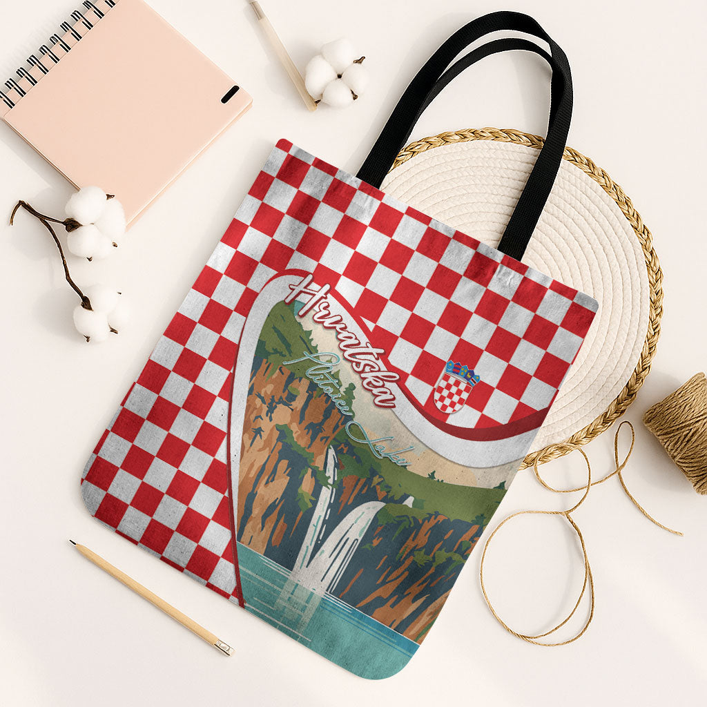 Plitvice Waterfall Hrvatska Scenery Tote Bag