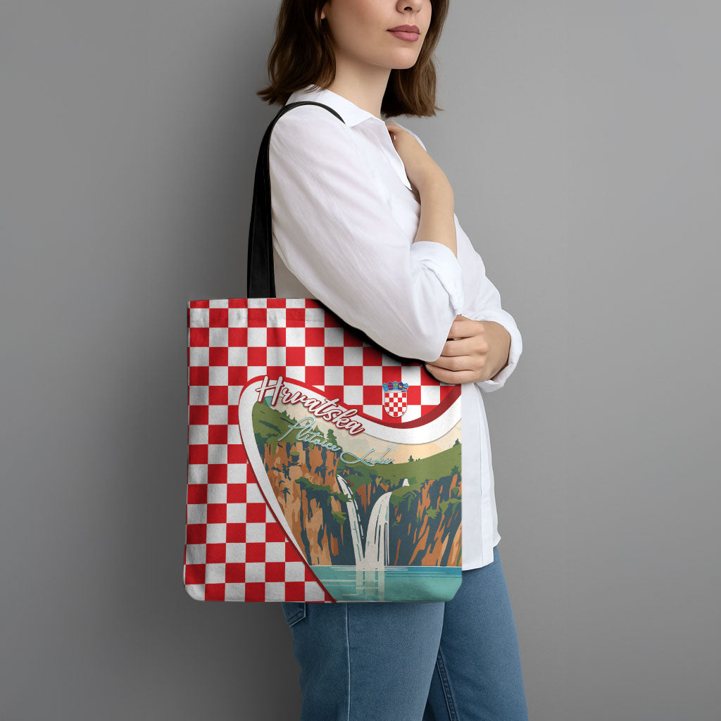 Plitvice Waterfall Hrvatska Scenery Tote Bag